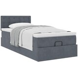 Otomanski okvir kreveta s madraca tamnosivi 90x200cm baršunasti | shoptok.hr