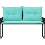  Vanjska klupa s jastukom Crna i Tirkizna 118 x 55 x 82 cm | Eponuda.com