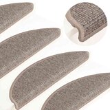  Prostirke za stepenice 15 kom 56x17x3 cm tamno bež poluokrugle | shoptok.hr