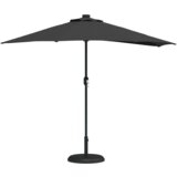 vidaXL Vrtni dežnik Črna 294 x 150 x 224 cm blago | Shoptok.si