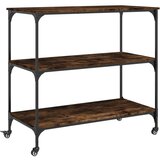 Furnova Kuhinjski voziček dimljen hrast 102x50x95 cm inženirski les, (21951270) | Shoptok.si