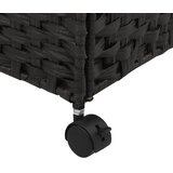  Košara za rublje s kotačima crna 60 x 35 x 60,5 cm od ratana | shoptok.hr