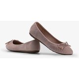 Gemre Pink suede ballet flats with rhinestones Larissa | Shoptok.si