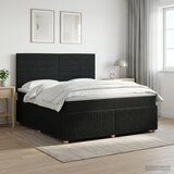  Boxspring krevet s madracem Crna 140 x 200 cm Tkanina | shoptok.hr
