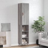vidaXL Visoka omara siva sonoma 34,5x34x180 cm inženirski les | Shoptok.si