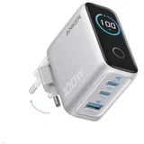 Polnilec 100 W, 3-VHODNI DISPLAY, srebrn, (5000166819)