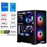 MEGA Računalnik TWR S10 i7-14700F/RTX4070 Super/32GB-DDR5/2TB-4.0/1000W/Brez OS/črna RGB Cene