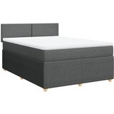 Maison Chic Box spring postelja - Vzmetna postelja z vzmetnico temno siva 160x200 cm blago SL24255, (21891033) | Shoptok.si