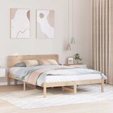  Krevetna konstrukcija Prirodna 200 x 200 cm Čvrsto borovo drvo | shoptok.hr