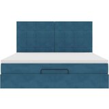 vidaXL Otomanski posteljni okvir z vzmetnicami moder 180x200cm žamet | Shoptok.si