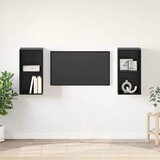  Set TV komoda Zidne 2 pcs Crni hrast 37 x 37 x 72 cm | shoptok.hr
