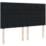  Otomanski posteljni okvir z vzmetnicami črn 200x200cm žamet, (22053568) | Shoptok.si