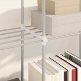  Cijevna polica s pohranom Bijelo 129 x 27 x 132 cm Aluminij | shoptok.hr