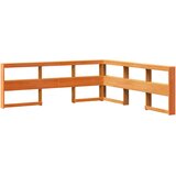 Krevet s policama s uzglavljem 2 pcs Vosak smeđa 200 x 200 cm | shoptok.hr