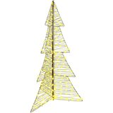 vidaXL Božićno drvce s 240 LED svjetlima Topla bijela 180 cm Ratan | shoptok.hr