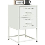 vidaXL Nočna omarica 2 kosa bela 36x39x60,5 cm jeklo | Shoptok.si