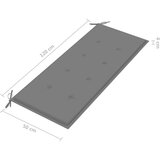  Sklopiva vrtna klupa s jastukom 118 cm od bambusa | shoptok.hr