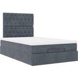 vidaXL okvir za krevet s madracima tamnosivi 120x190 cm baršunasti | shoptok.hr