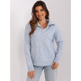 Wool Fashion Italia Sweater-AT-SW-2349-2.27-cyan | shoptok.hr