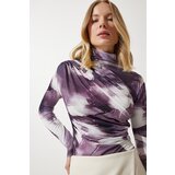  Women's Damson Draped High Neck Sandy Blouse | Shoptok.si