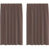 Voile zavjese s džepovima za šipke 2 kom smeđe Smeđa 140 x 175 cm | shoptok.hr