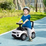 HOMCOM Vozni stroj za otroke od 12 do 36 mesecev, potisni stroj s škatlo za shranjevanje in naslonjalom za hrbet, bel, (20708445) | Shoptok.si