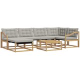  Set vanjskih sofa 7 kom. Bijela i svjetlosiva | shoptok.hr