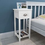  Nočna omarica z 1 predalom bela, (20624223) | Shoptok.si