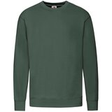 Fruit Of The Loom Green Men's Sweatshirt Lightweight Set-in-Sweat Sweat Cene