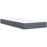 Box spring krevet s madracem tamnosivi 100x200 cm baršunasti | shoptok.hr