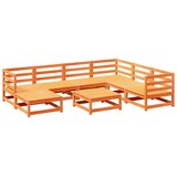  8-dijelni set vrtnih sofa voštano smeđi od masivne borovine | shoptok.hr