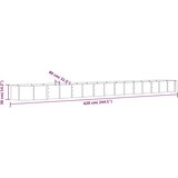  Povišena vrtna gredica od pocinčanog čelika 620x80x36 cm sivi | shoptok.hr