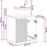  Umivaonik s policom Bijela 49,5 x 35 x 63 cm Konstruirano drvo | shoptok.hr
