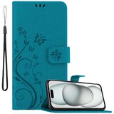 Cadorabo Ohišje, združljivo z Apple iPhone 15 in klasična rožnata zlata - Zaščitni ovitek v cvetličnem dizajnu z magnetnim zapiranjem, stoječo funkcijo in režami za kartice, (20859910) | Shoptok.si