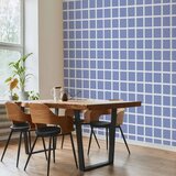  Tapeta - Lines and Symmetry - Expressive White Grid on a Blue Background 50x1000 Premium | shoptok.hr