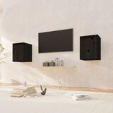  Zidni ormarići 2 kom crni 30 x 30 x 40 cm od masivne borovine | shoptok.hr