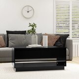 vidaXL Klubska mizica črna 102,5x55x44 cm iverna plošča Cene