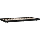  Za krevet crni 100 x 200 cm od masivne borovine | shoptok.hr