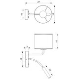  Zidna lampa LOFT SHADE 1xE27/60W+1xG9/8W/230V crna/zlatna | Eponuda.com