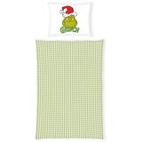 THE GRINCH POSTELJNINA GRINCH 140/200 cm saten večbarvno Slike