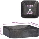 Umivaonik crni 40 x 40 x 10 cm mramorni | shoptok.hr