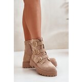 Boto Insulated women's ankle boots with buckles beige Tiaeliana | Eponuda.ba