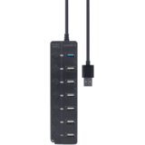  USB HUB 7-portni (1 x USB 3.1 + 6 x USB 2.0) sa prekidačima, crni UHB-U3P1U2P6P-01 | Eponuda.ba