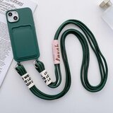 INORCO Za iPhone 13 6,1-palčni tekoči silikonski ovitek za telefon z režo za kartice, proti praskam in udarcem odporen ovitek z dolgim ​​trakom, (22036558) | Shoptok.si