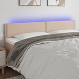 vidaXL LED uzglavlje boja cappuccina 200 x 5 x 78/88cm od umjetne kože | shoptok.hr