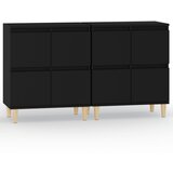 Maison Chic Komoda - Predalnik 2 kosa črna 60x35x70 cm inženirski les, (21721680) Cene