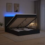  od pjene s madracem i LED-om Crna 140 x 200 cm Tkanina | shoptok.hr