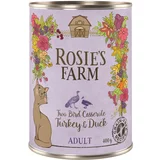 Rosie's Farm Varčno pakiranje Adult 12 x 400 g - Puran & raca
