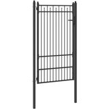  Ogradna vrata BAARLO 100 x 175 cm Metal Crna Može se zaključati | shoptok.hr