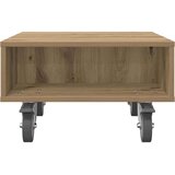  Stranska miza s kolesi Umetni hrast 50,5 x 50 x 30 cm, (5000201745) | Shoptok.si